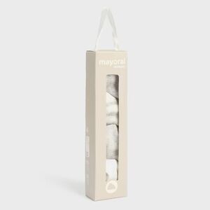 Mayoral Newborn 18m 4 Pack Socks Gray Gender Neutral Sock Box Gift Set NIB NWT